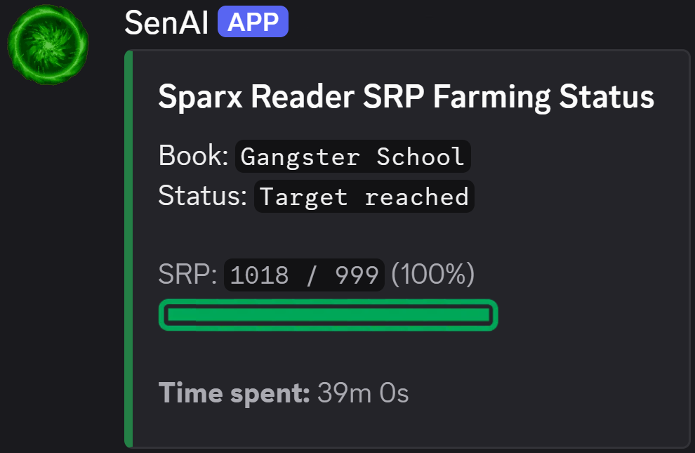 Sparx Reader interface